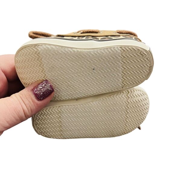 Sperry Baby Girls Size 1 Cheetah Print Shoes Non-slip Infant - Picture 5 of 8